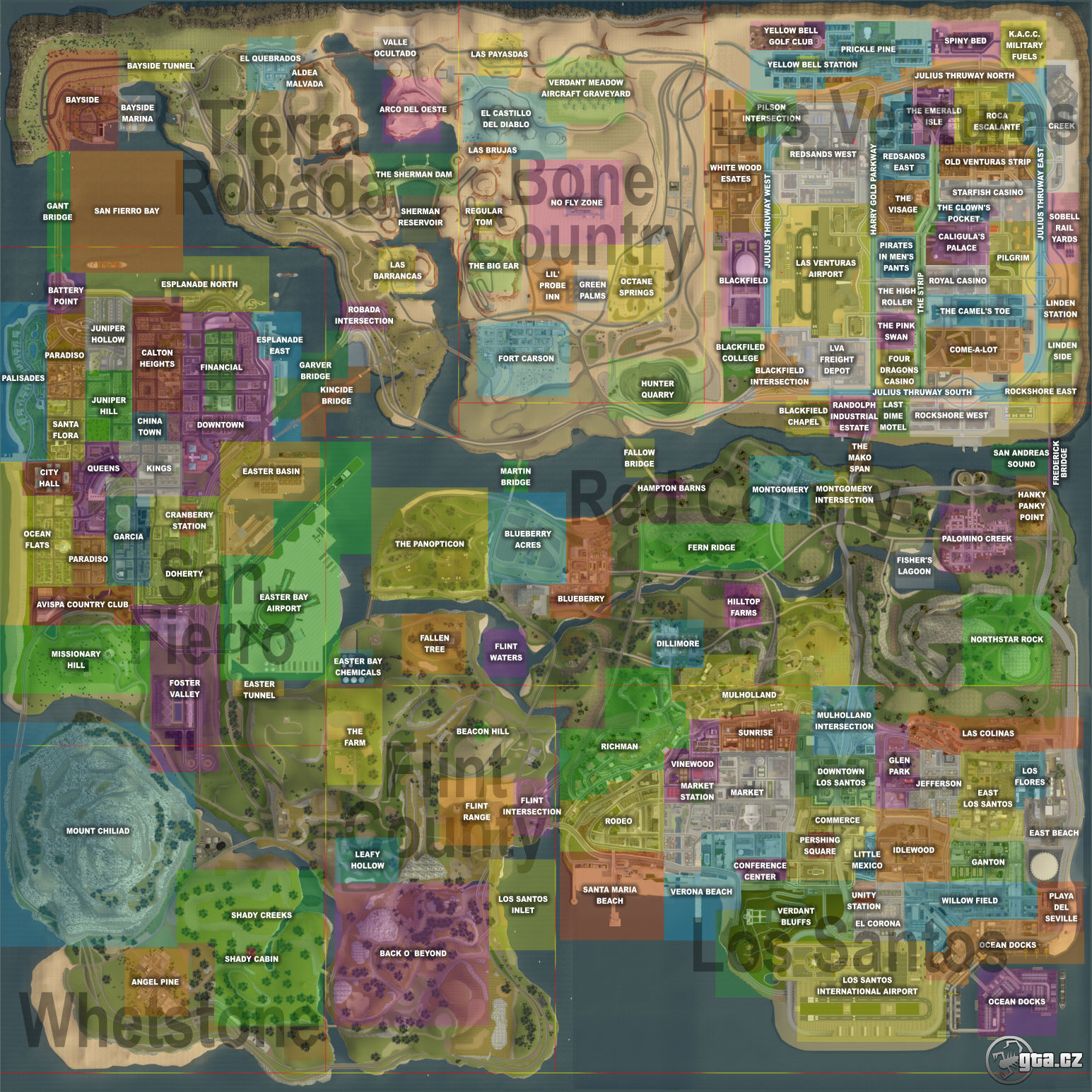 gta san andreas map