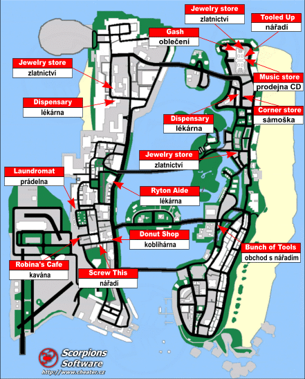 Mapa obchodů