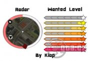 New HUD with changed weapon icons, radat and wanted level scale