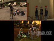 This mod contains Grove Street members skins, boss skins, Angel motorbike, CJ gang clothes.