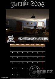 A calendar with the motive of GTA SA for 2006 in czech