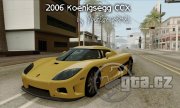 Asi nejlepší Koenigsegg do GTA:SA na internetu. Je kompatibilní s ImVehFt, to znamená, že se otáčí volant, blinkry blikají i na zrcátkách, funguje zpáteční (bílé) světlo apod.
